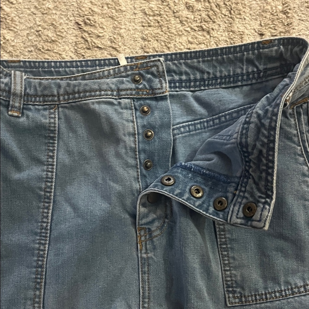 Free People Blue Denim Festival Y2K 90s Mini Skirt 29 - Picture 5 of 8
